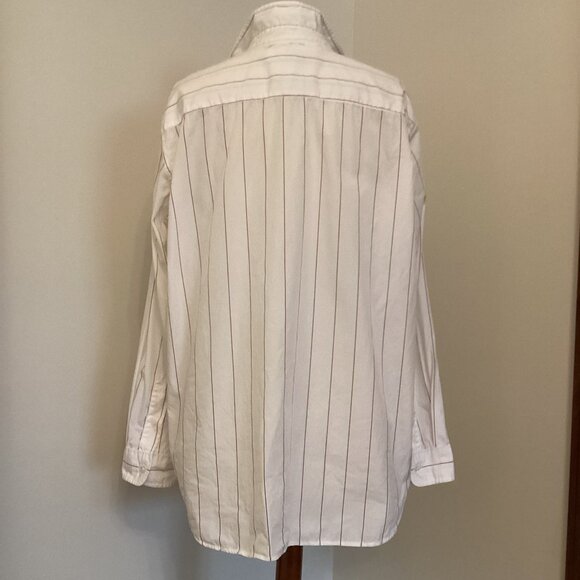 FRANK & EILEEN "FRANK" SUPERFINE STRIPED COTTON BUTTON UP SHIRT XL RELAXED FIT - Picture 3 of 3